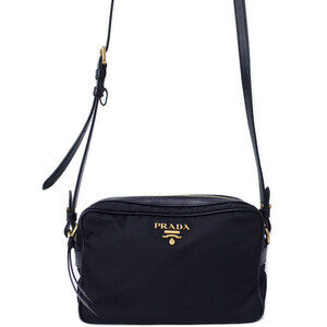 Prada Tessuto Crossbody messenger bag saffiano leather Black